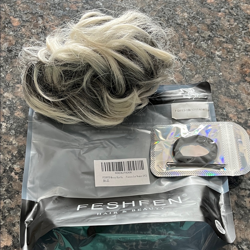 Women's Hair Bun - Black and White